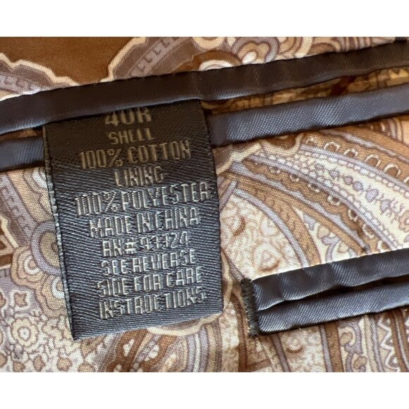 Madison Mens Beige Lined Blazer Jacket 100% Cotton Shell Polyester Lining Size 4 - Picture 5 of 8